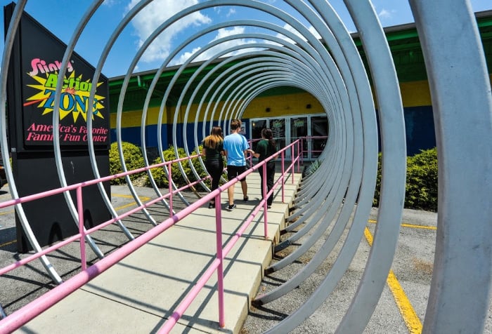 exterior of Slinky Action Zone - indoor Altoona attraction